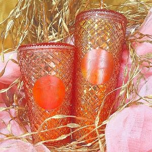 Starbucks Rose Gold Jewel 2pc set 2021 Holiday Set LIMITED EDITION!!